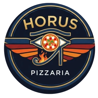 Logo de Hórus pizzaria delivery